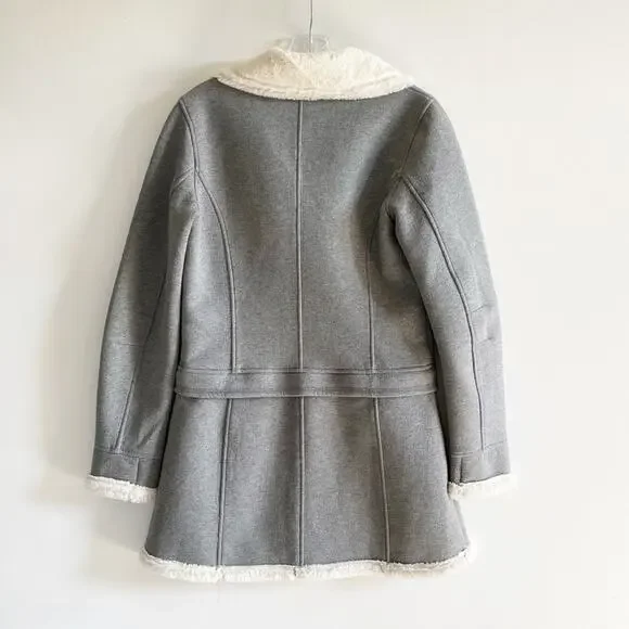 Athleta 2 in 1 Convertible Faux Fur Moto Jacket